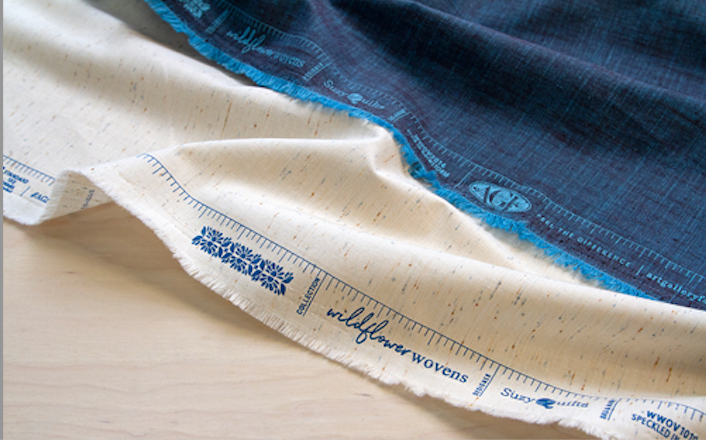 Wildflower Wovens | Slub in Rainstorm | Wide Back