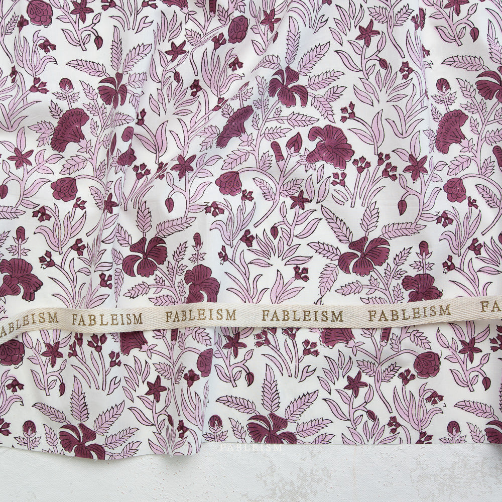 Indian Block Prints | Cottage | Cozy Floral in Purple