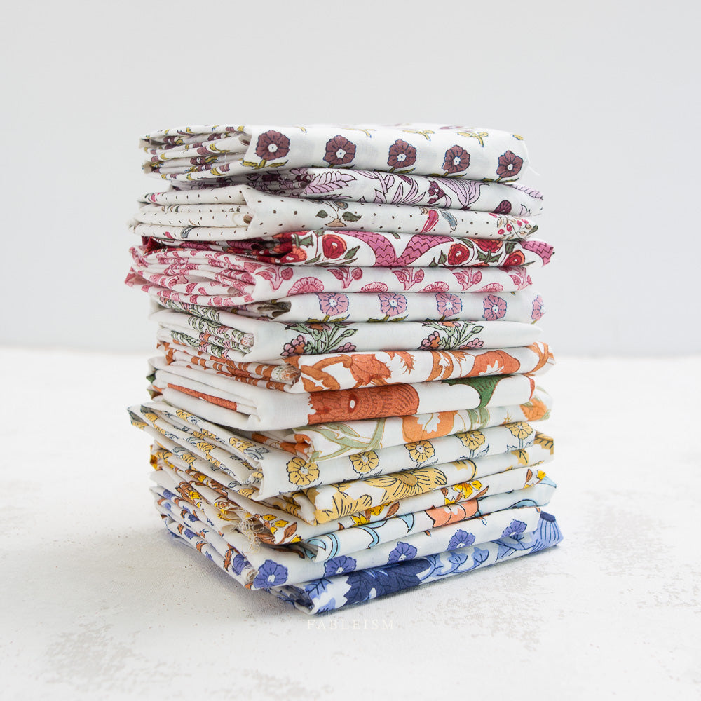 Indian Block Prints | Cottage | Flowerling in Violet