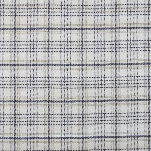 Highlands Flannel | Crosshatch Plaid Oatmilk