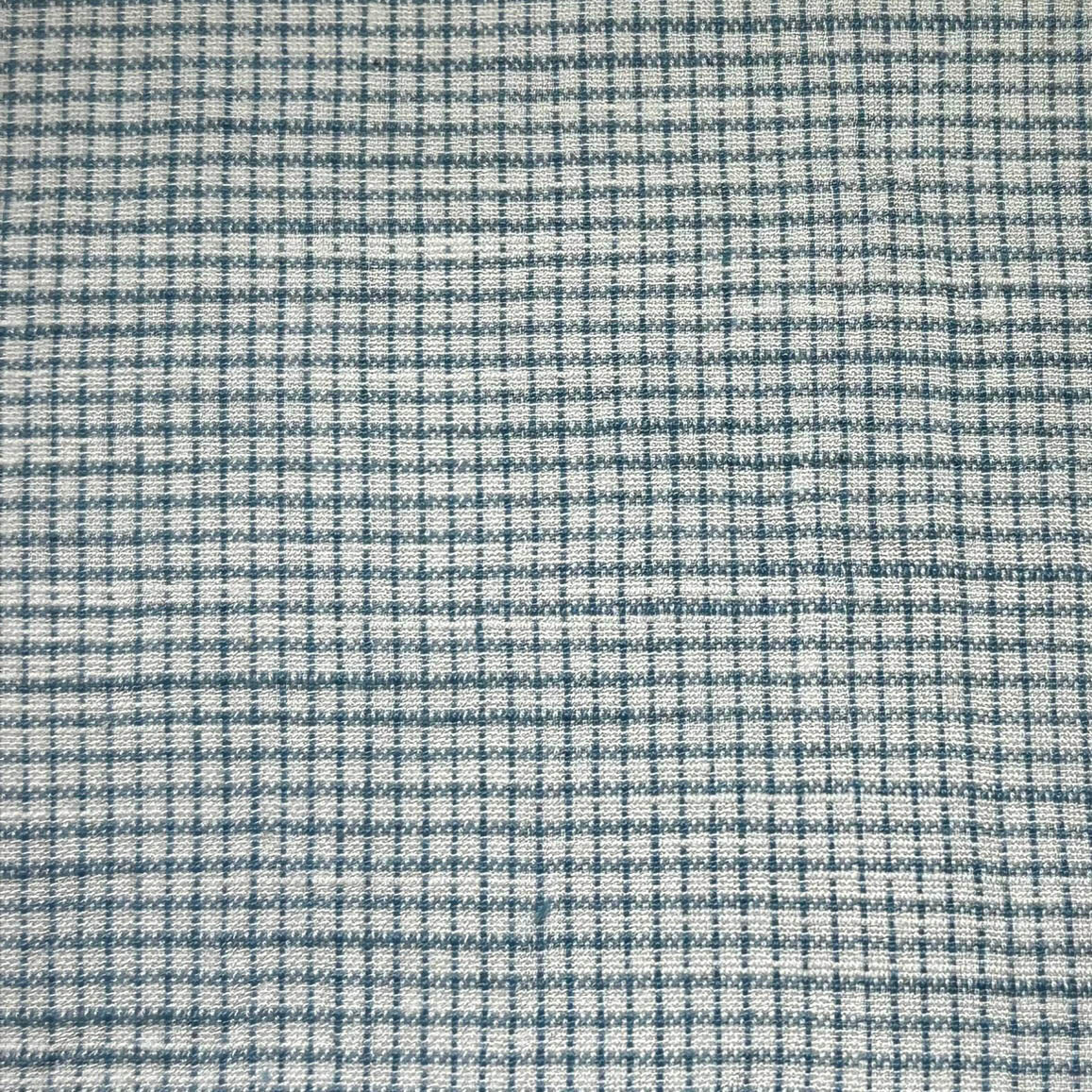 Mini Woven Details | Mini Grid in Chambray Blue