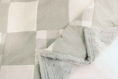 Plaid Baby Quilt Kit | Blue