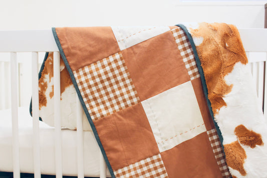 Plaid Baby Quilt Kit | Brown