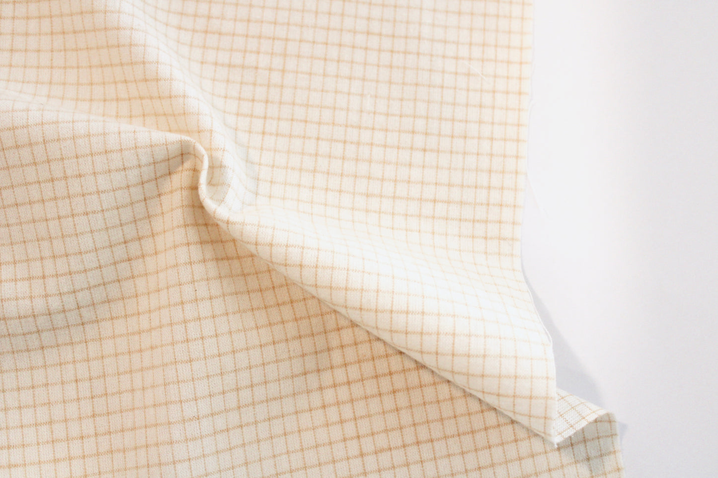 Brushed Cotton | Grid in Oatmeal