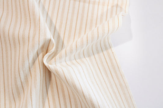 Brushed Cotton | Obtuse Stripe in Oatmeal