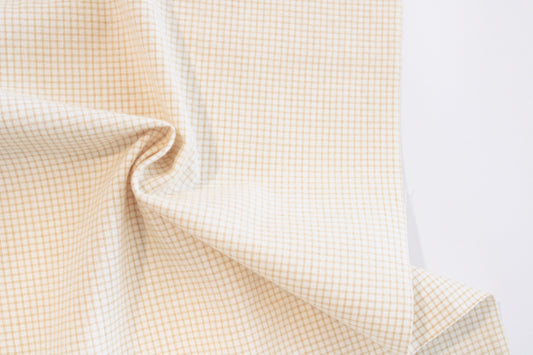 Brushed Cotton | Mini Checks in Oatmeal
