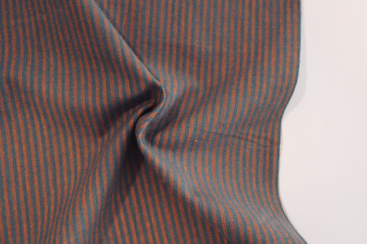 Brushed Cotton | Candy Stripe in Denim