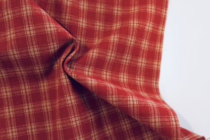 Brushed Cotton | Plaid in Barn Red