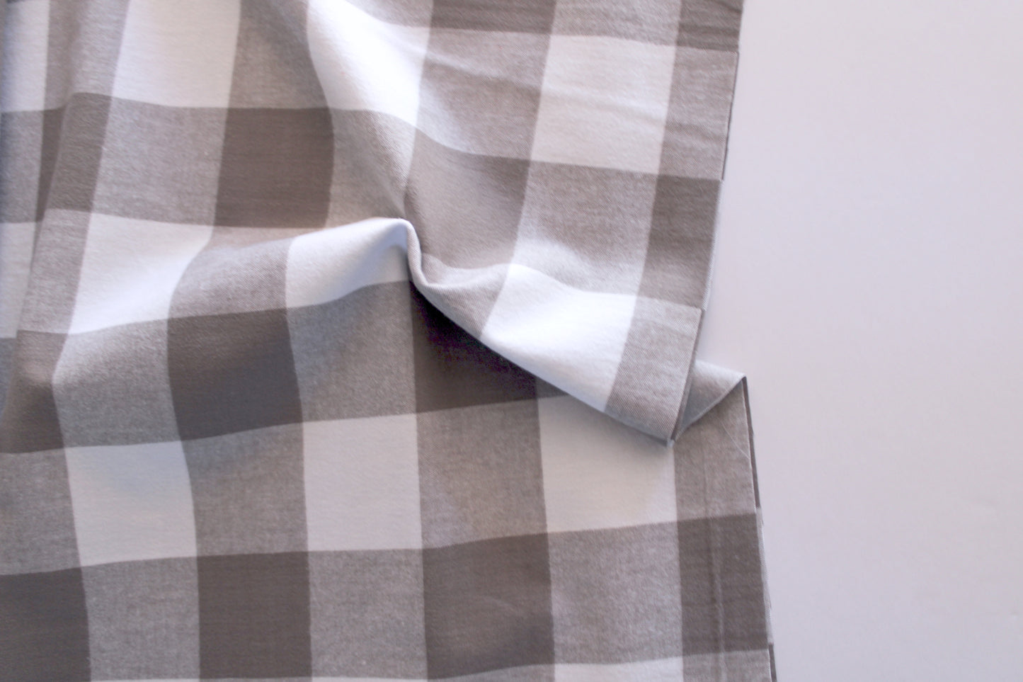 Brushed Cotton | Aunt Polly Gingham in Gray Large