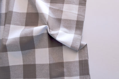 Brushed Cotton | Aunt Polly Gingham in Gray Large
