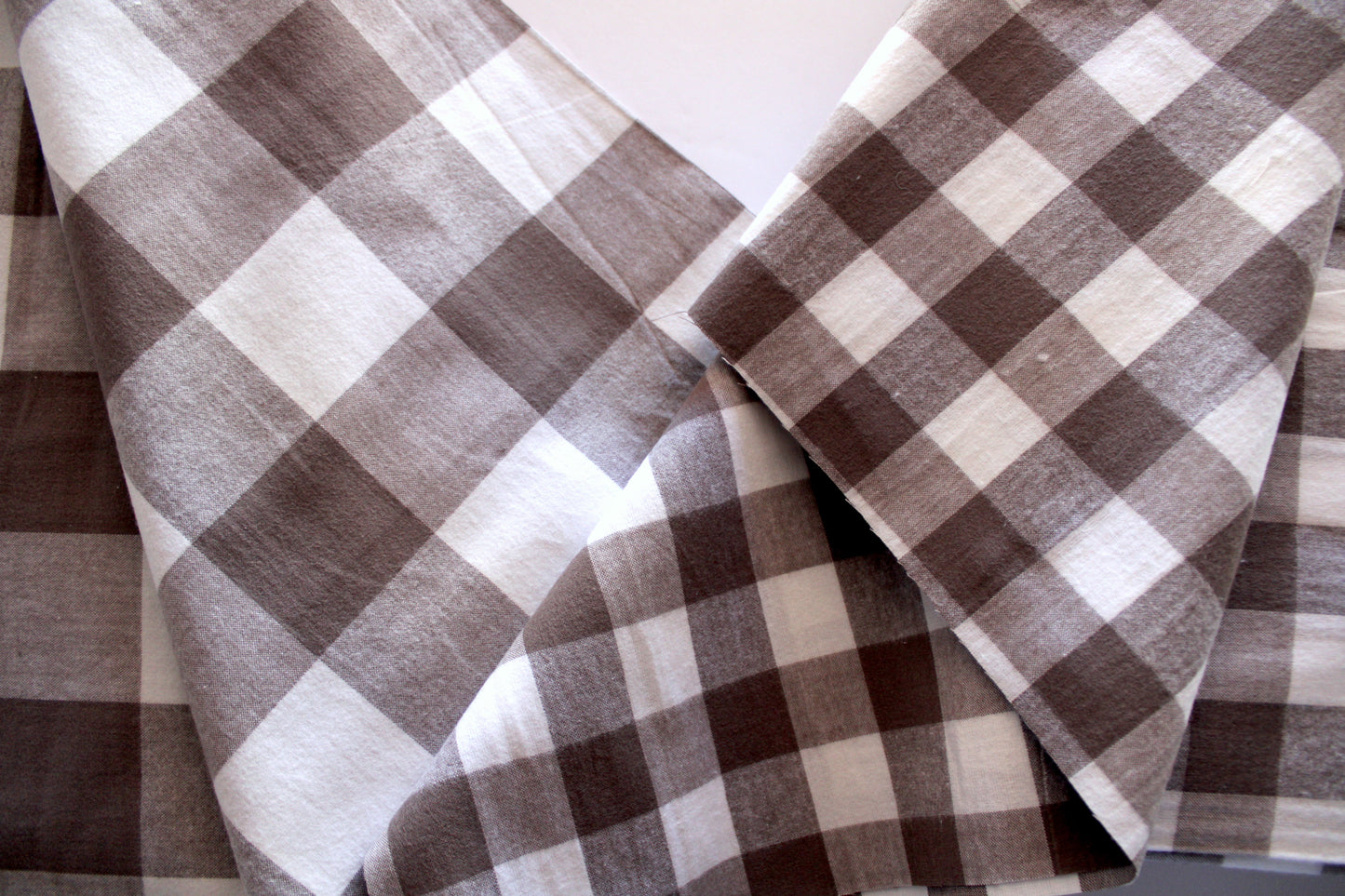 Brushed Cotton | Aunt Polly Gingham in Gray Small