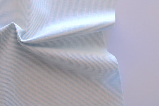 Mini Woven Details | Mini Grid in Chambray Blue