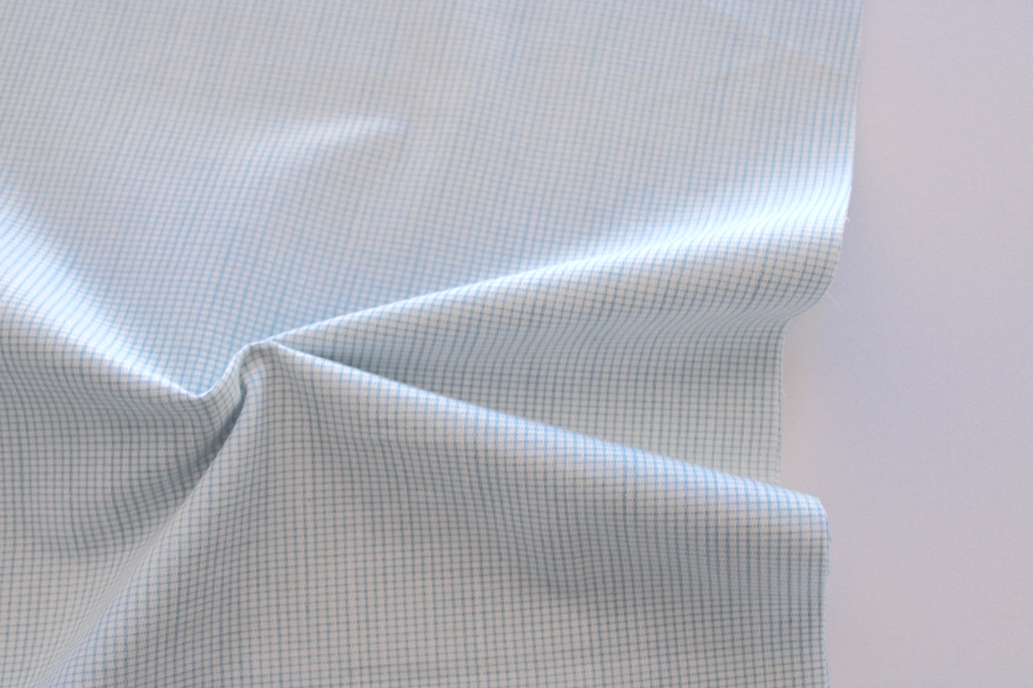 Mini Woven Details | Pinstripe in Chambray Blue