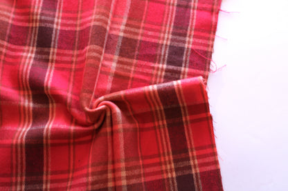 Highlands Flannel | Chevron Plaid Cranberry