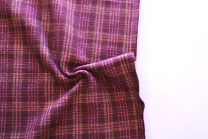 Highlands Flannel | Crosshatch Plaid Meriot