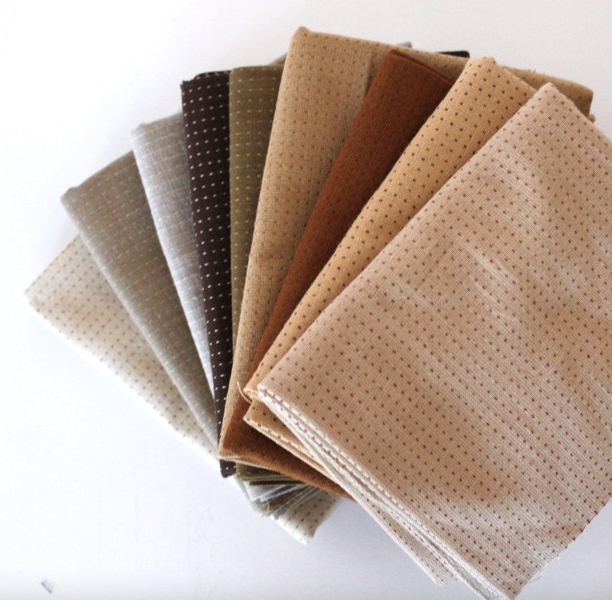 Naturally Neutral | Nikko Topstitch | Fat Quarter Bundle | 9 Count