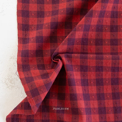 Queen of Hearts | Dobby Hearts Gingham in Maraschino