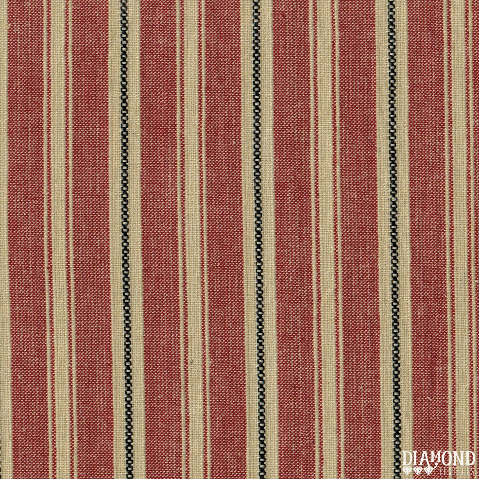 Americana Vintage Stripe | Red Black Dobby