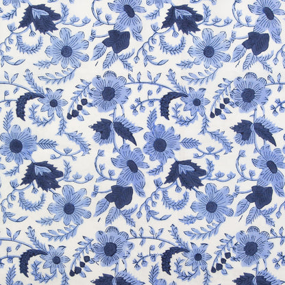 Indian Block Prints | Cottage | Country Floral in Blue
