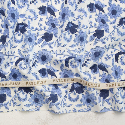 Indian Block Prints | Cottage | Country Floral in Blue