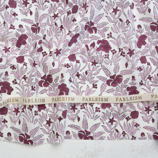Indian Block Prints | Cottage | Cozy Floral in Purple