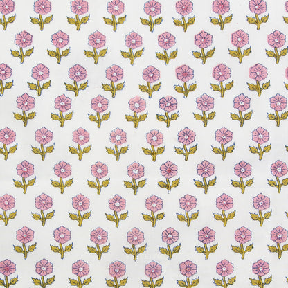 Indian Block Prints | Cottage | Flowerling in Pink