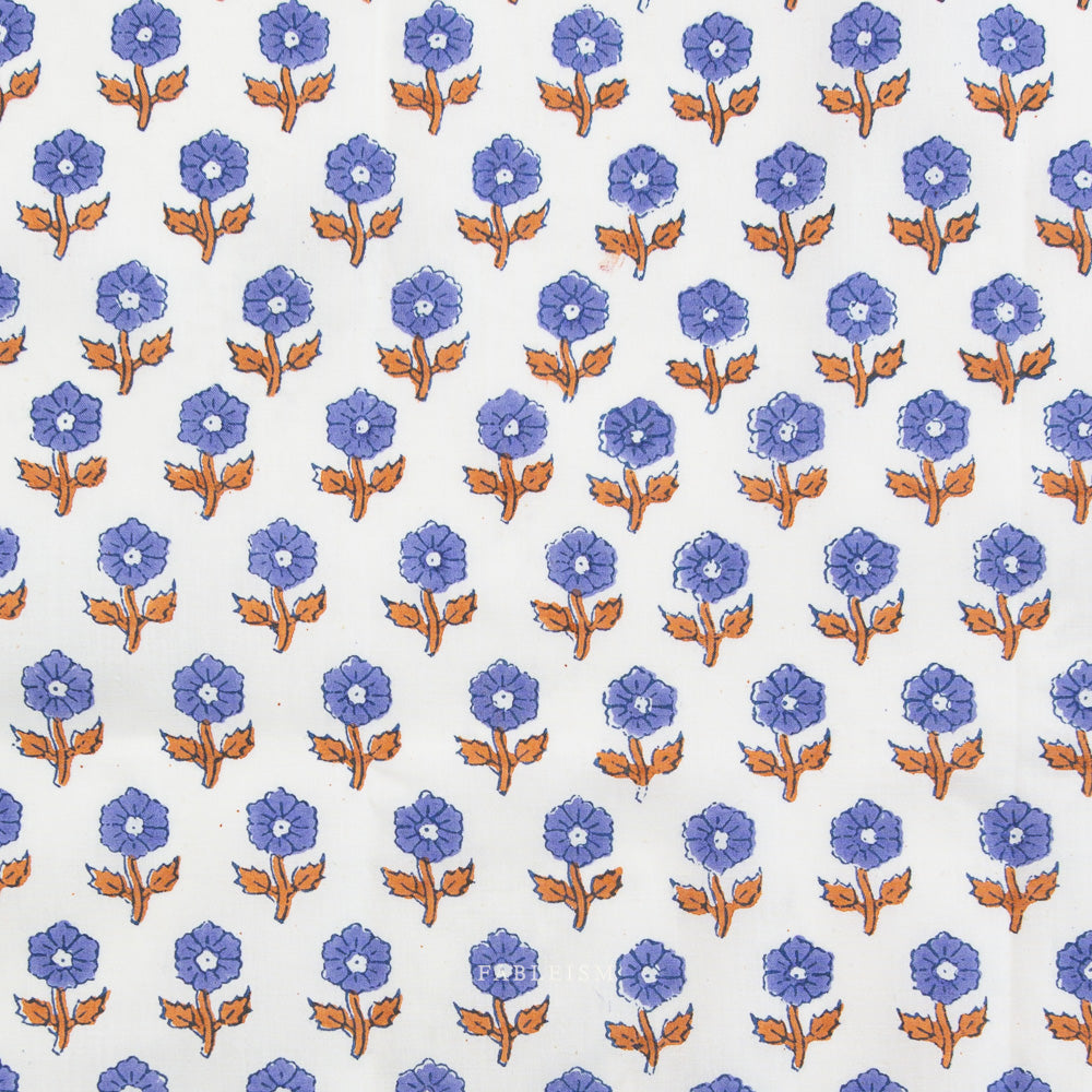 Indian Block Prints | Cottage | Flowerling in Violet