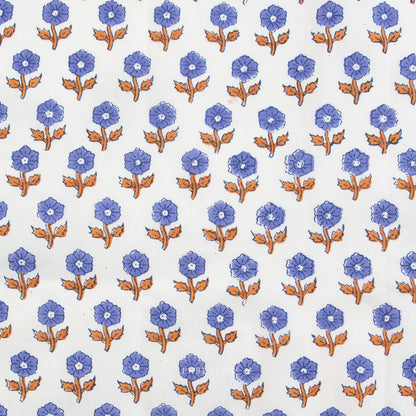 Indian Block Prints | Cottage | Flowerling in Violet
