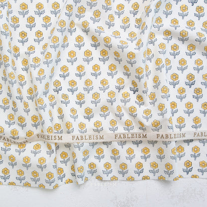Indian Block Prints | Cottage | Flowerling in Yellow