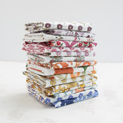 Indian Block Prints | Cottage | Flowerling in Violet