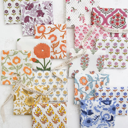 Indian Block Prints | Cottage | Flowerling in Violet